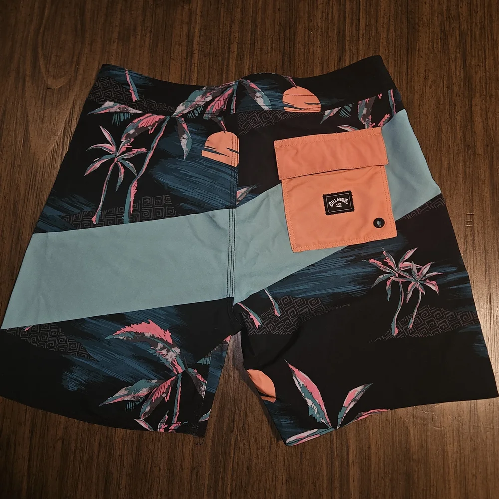 Billabong Black and Blue Tropical Board Shorts